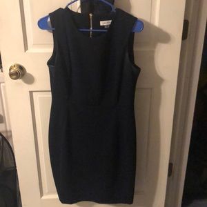 Navy Knee Length Formal Dress